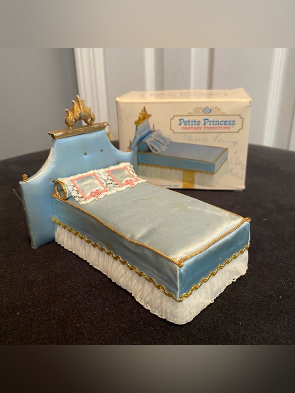 Vintage Ideal “Petite Princess” 4416-4 300 Little Pincess Miniature Bed - Blue